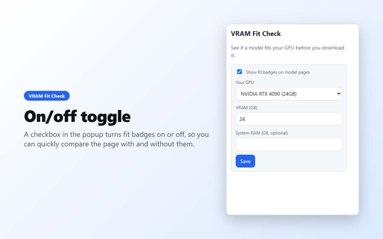 On/off toggle